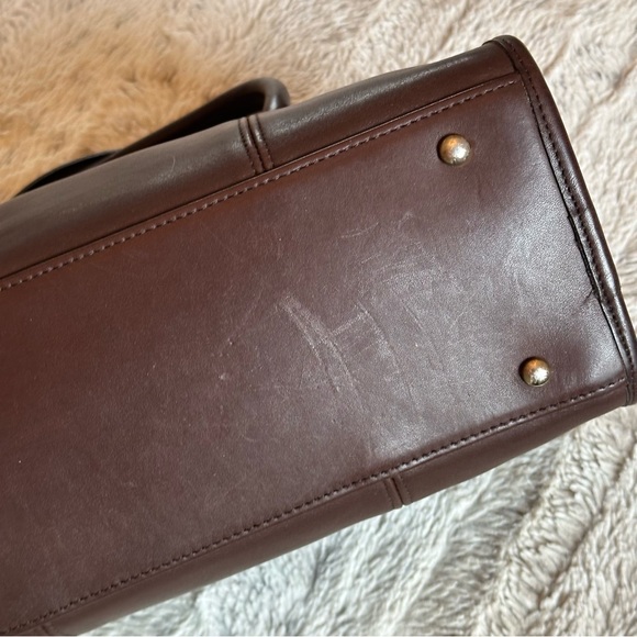 Vintage Beaumont Cocoa Leather Satchel with strap style 9871 - Picture 10 of 14